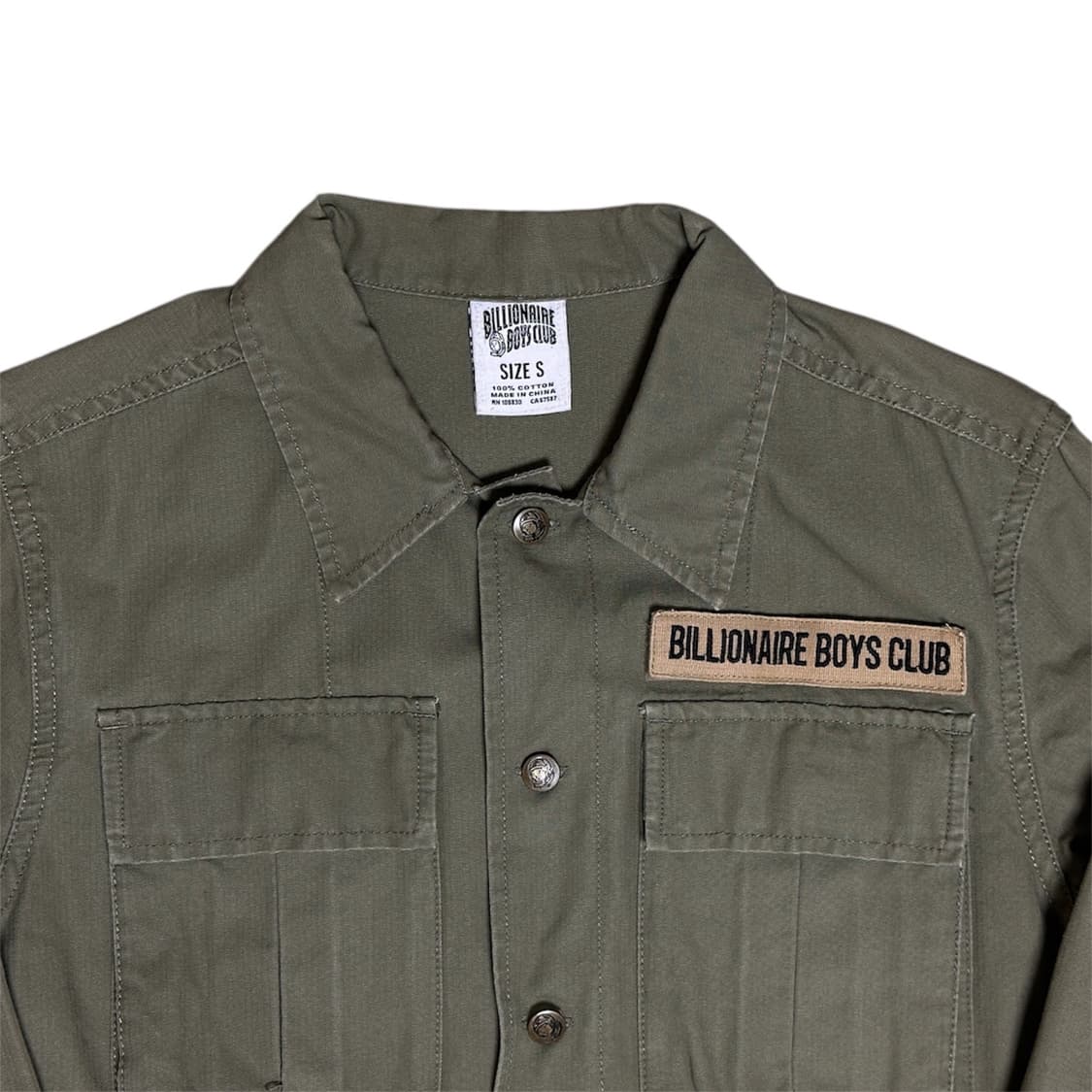 빌리어네어보이즈클럽 코튼 셔츠 자켓 카키 상품이미지3