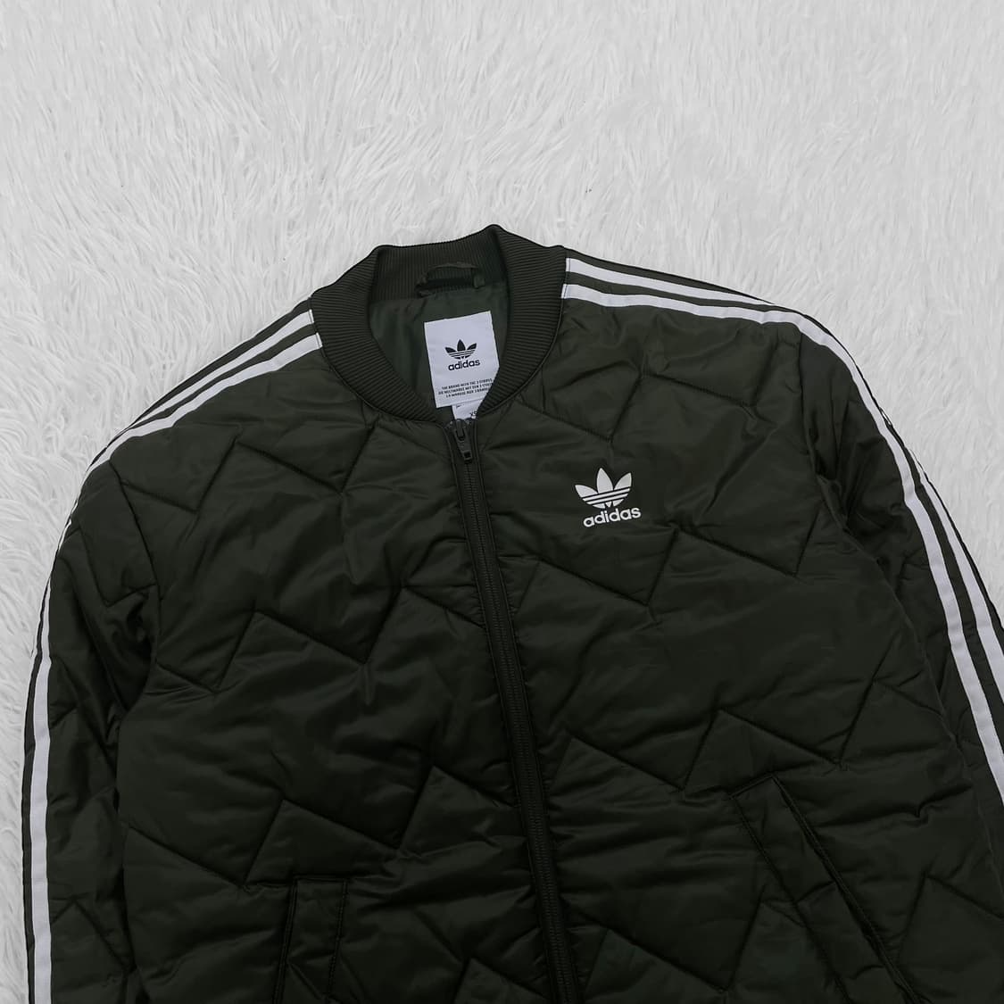 아디다스 슈퍼스타 퀄티드 자켓 카키 상품이미지3