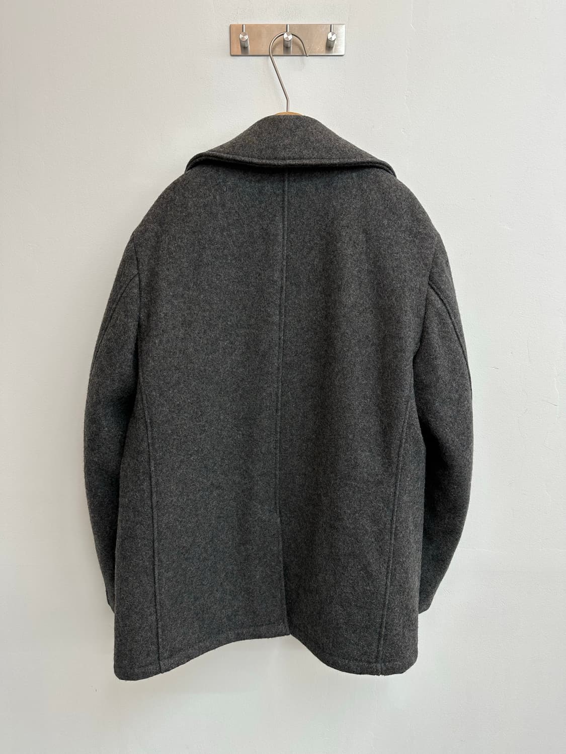 Schott US 740N 42 쇼트 더블 피코트 멜톤 울 그레이 상품이미지7