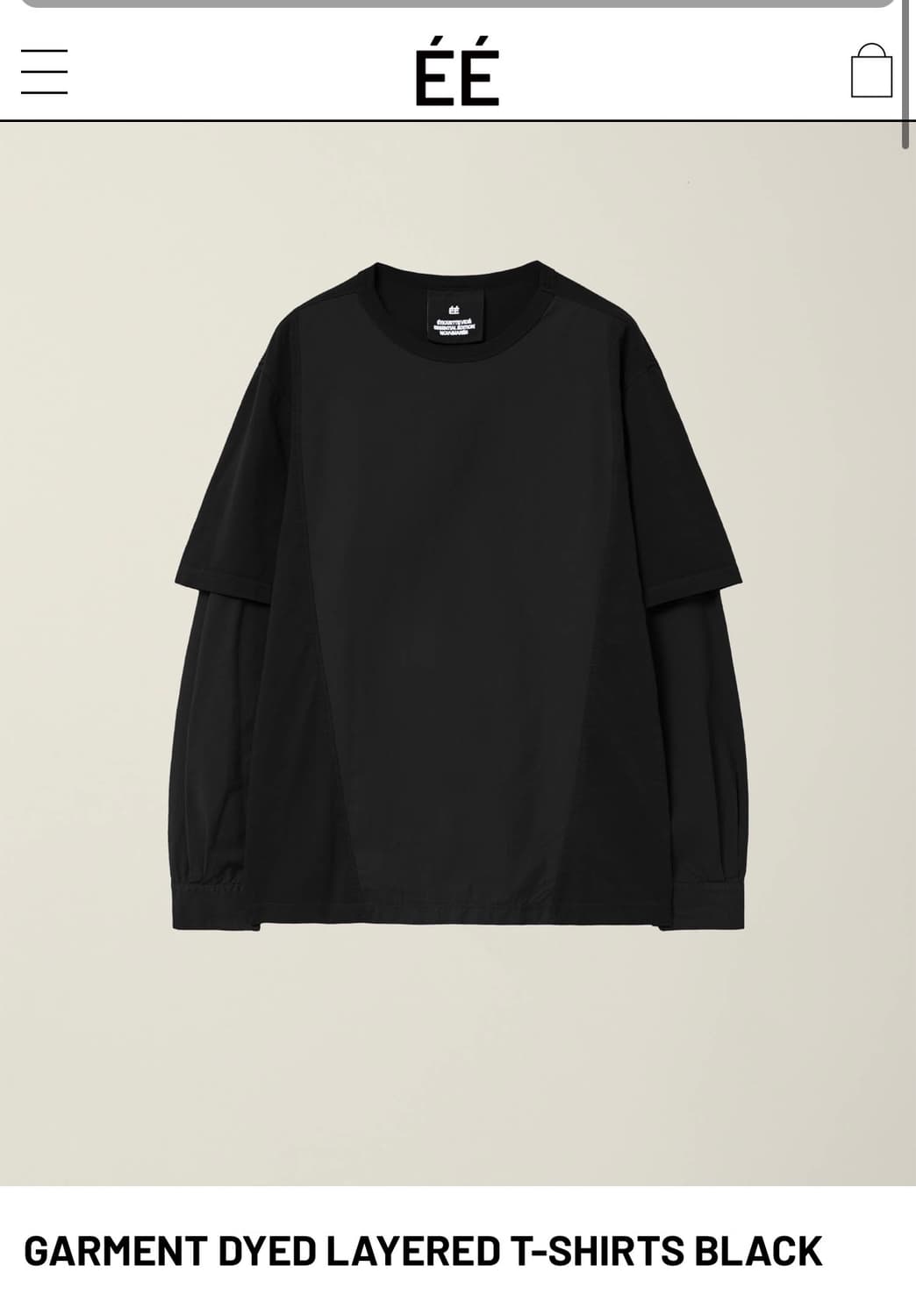 누마레 EE GARMENT DYED LAYERED T-SHIRTS 상품이미지1