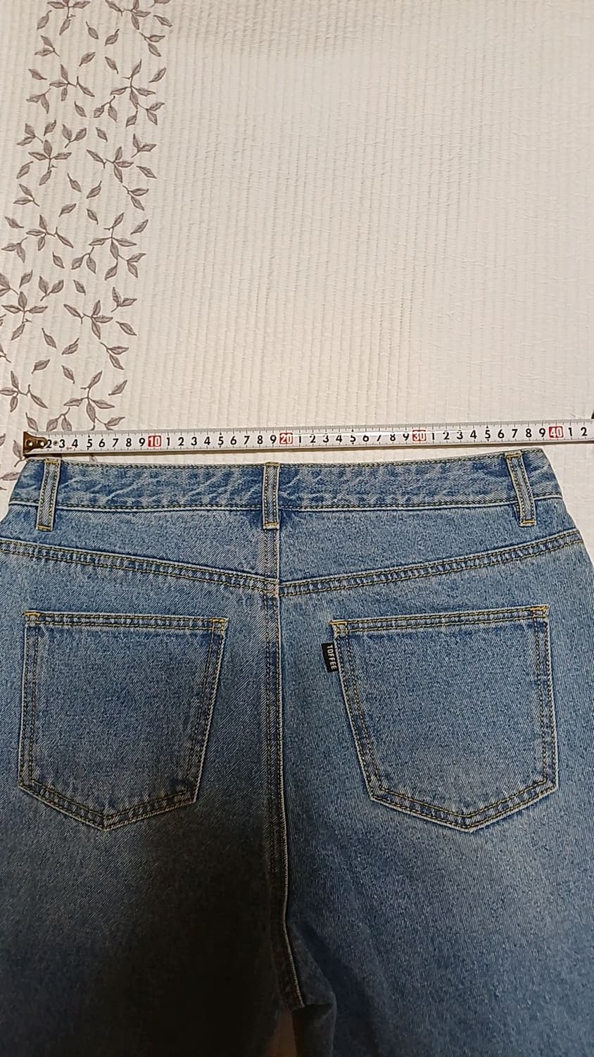 토피 와이드 연청바지 30인치 기장99 상품이미지5