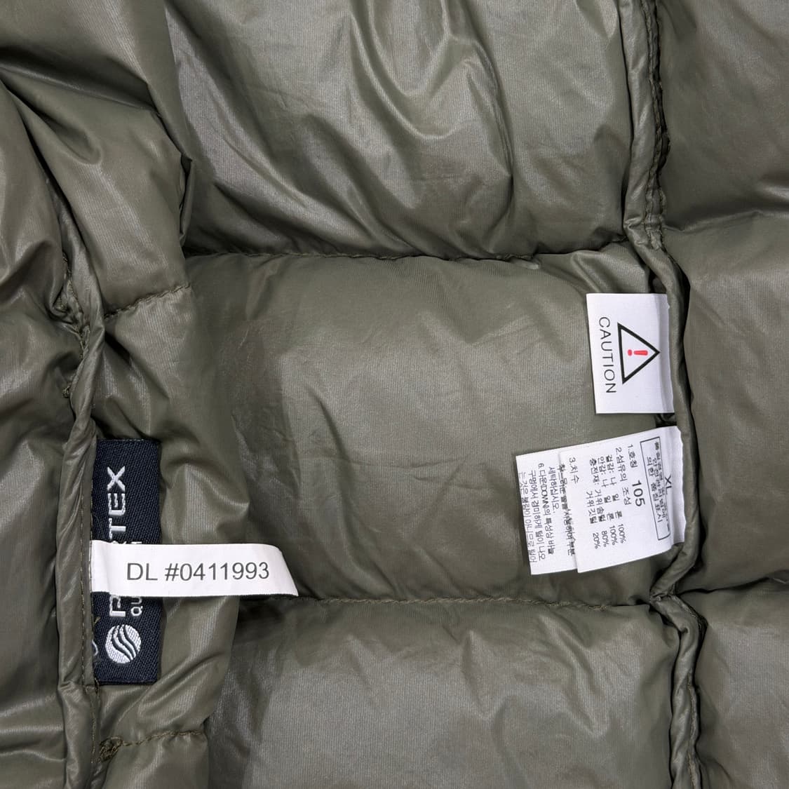 노스페이스 빈티지 퍼텍스 메트로 700 유광 패딩 올리브 카키 그린 XL 상품이미지5