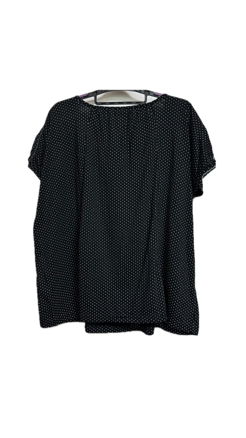 빈티지 도트 반소매 블라우스 상품이미지2