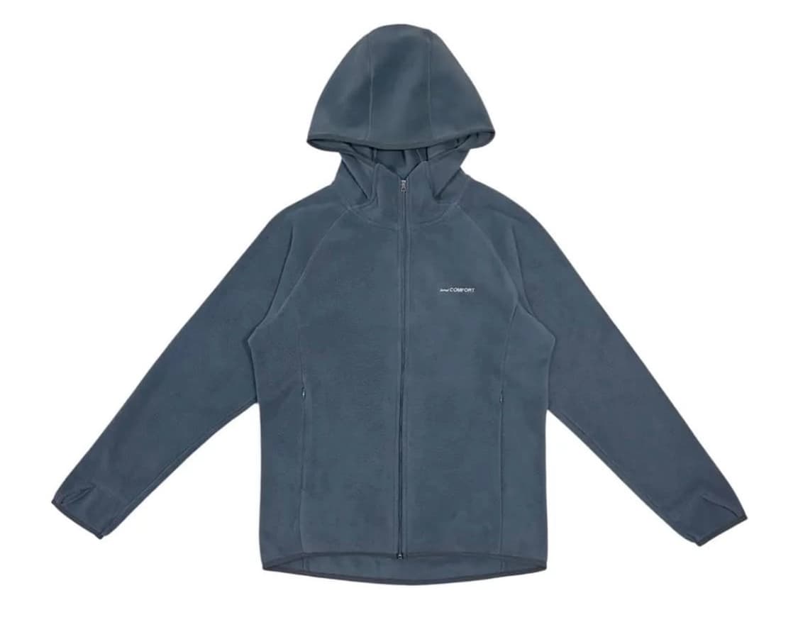 지초이 컴포트 24-006 쿨그레이 플리스 집 후디 후드집업 상품이미지1