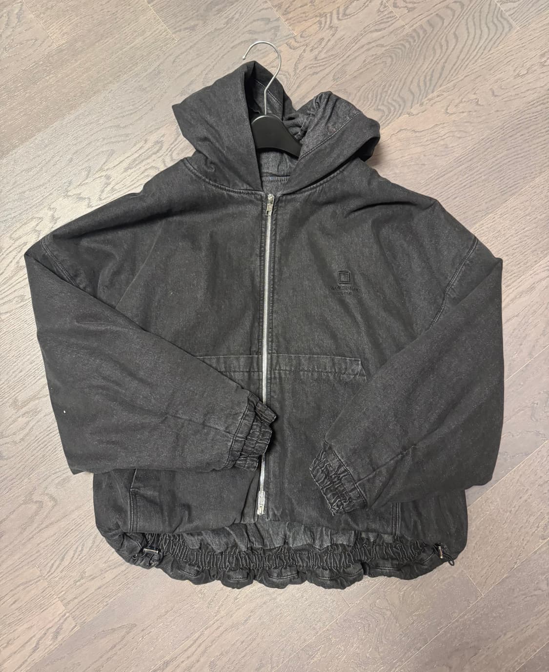 23FW 우영미 블랙 데님 후드 자켓 상품이미지2