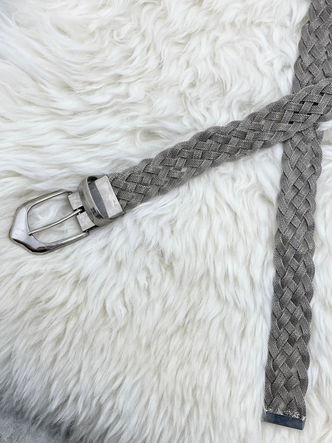 락시크 실버 위빙 버클 벨트 상품이미지6