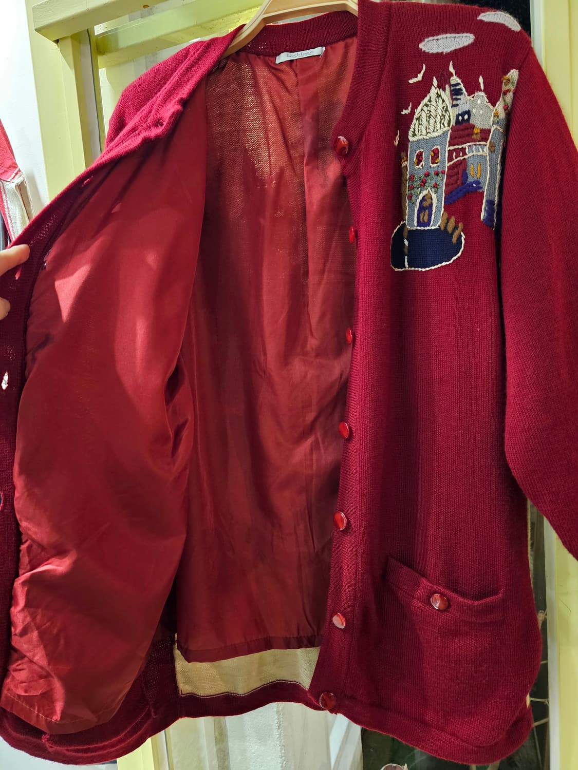 Lisblanc 자수 울 가디건 상품이미지6