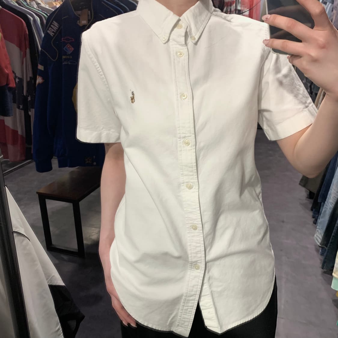 [IM] 폴로 랄프로렌 반팔 슬림핏 셔츠 화이트 상품이미지3