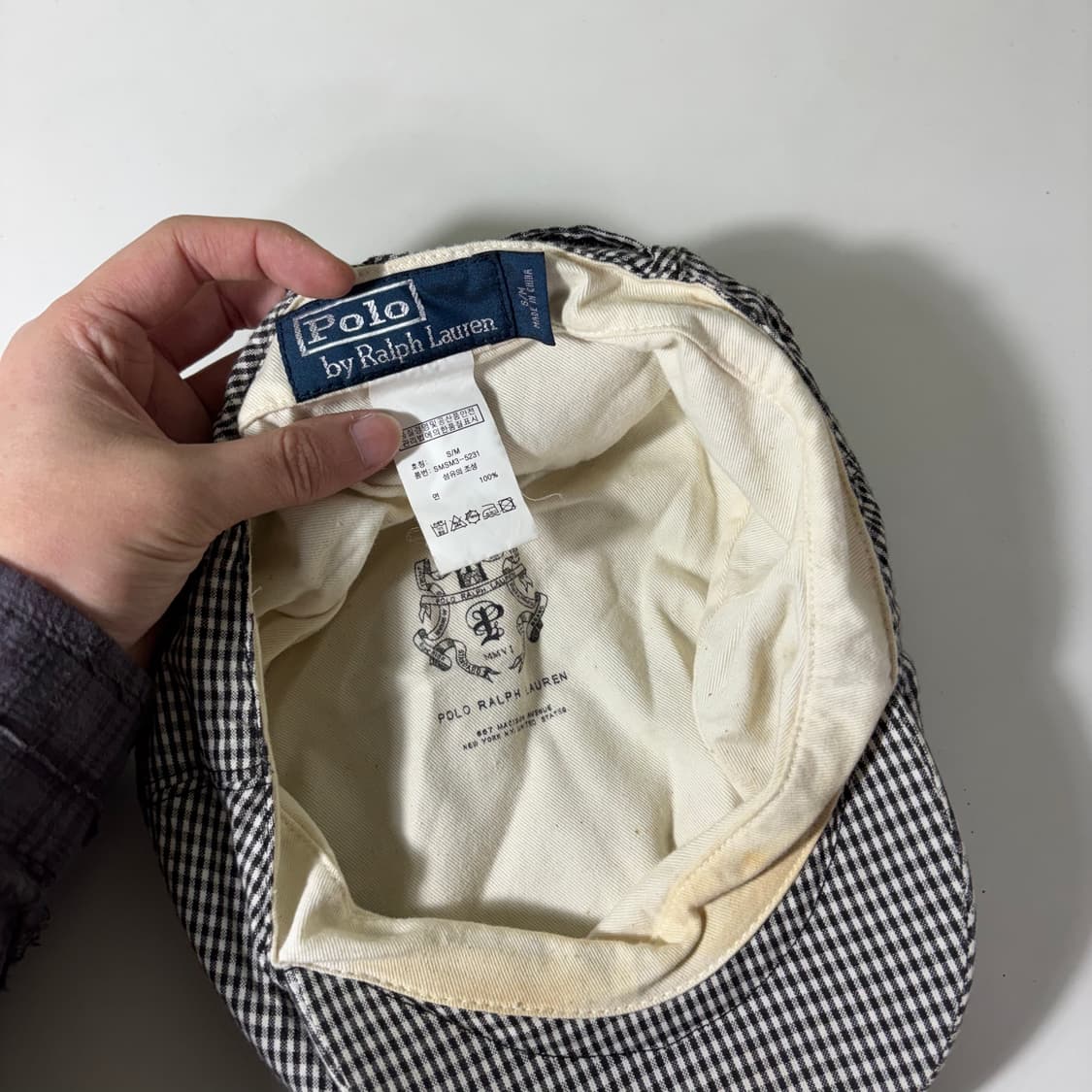 S-M 폴로 랄프로렌 포니 체크 헌팅캡 상품이미지6