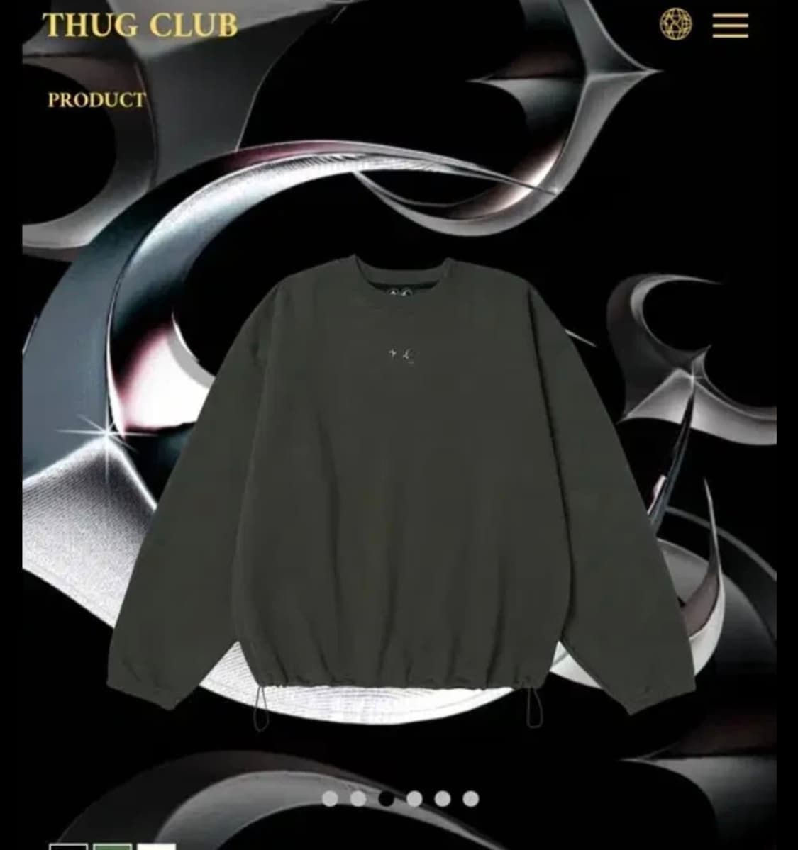 떠그클럽 스웨트셔츠 카키 상품이미지1