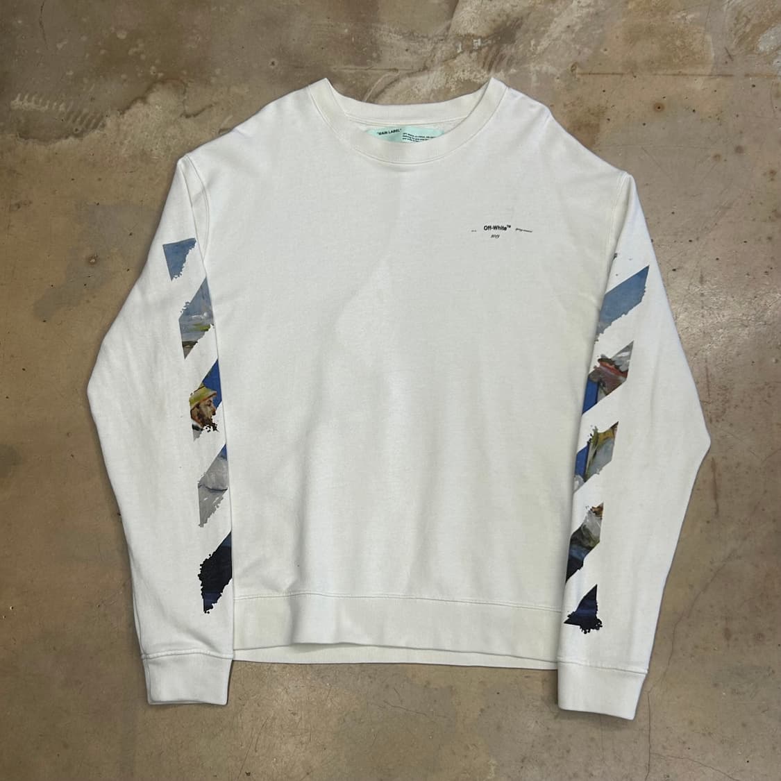 XL 오프화이트 화이트 맨투맨 상품이미지3