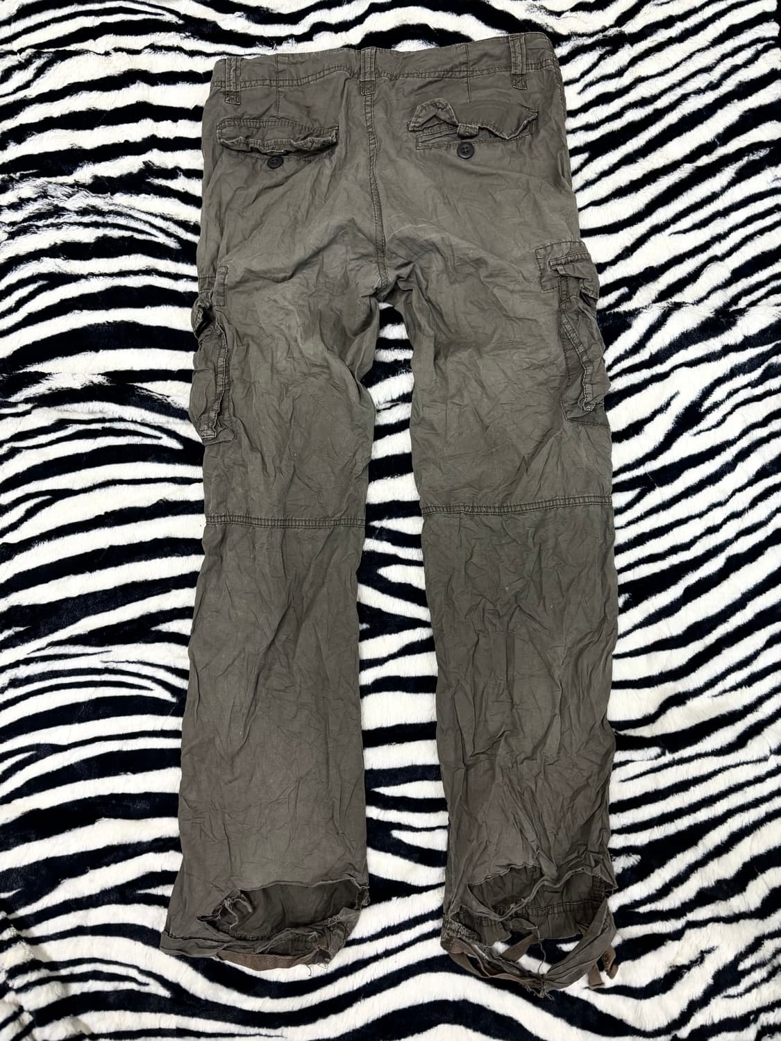 Grunge Mood Khaki Cargo Pants 상품이미지9