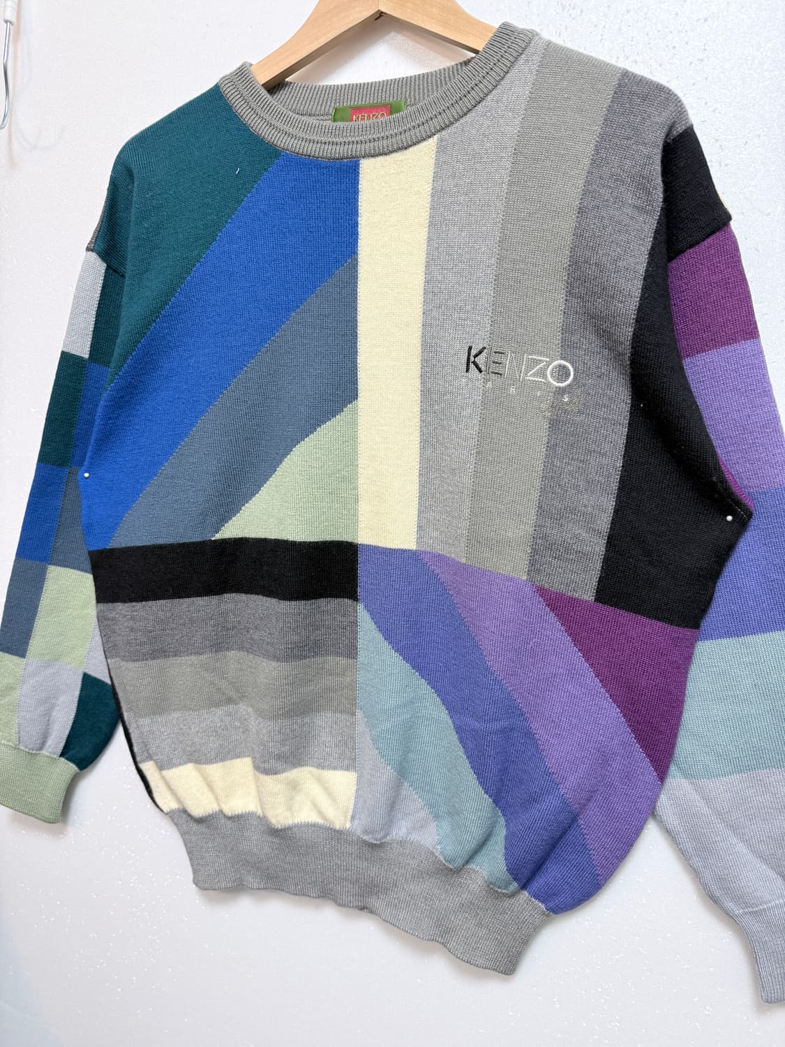 KENZO 90s 골프 멀티컬러 패턴 니트 L 상품이미지2