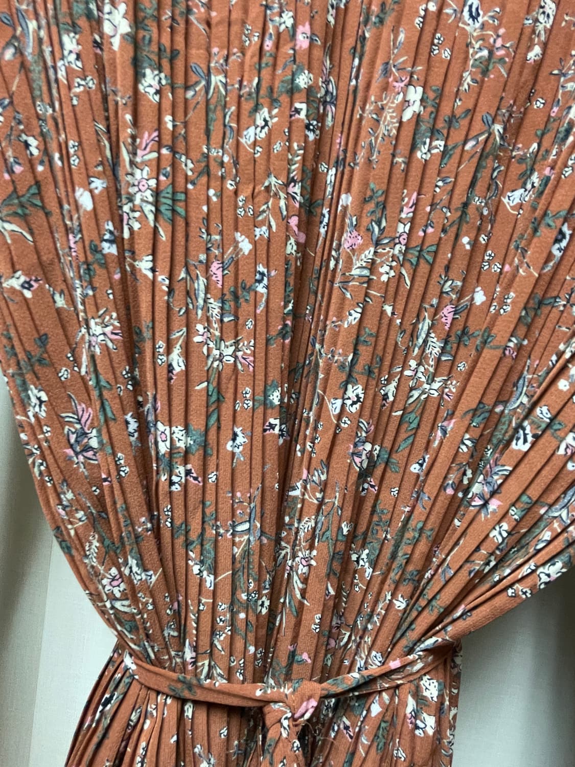 플라워 롱 플리츠 원피스 상품이미지3