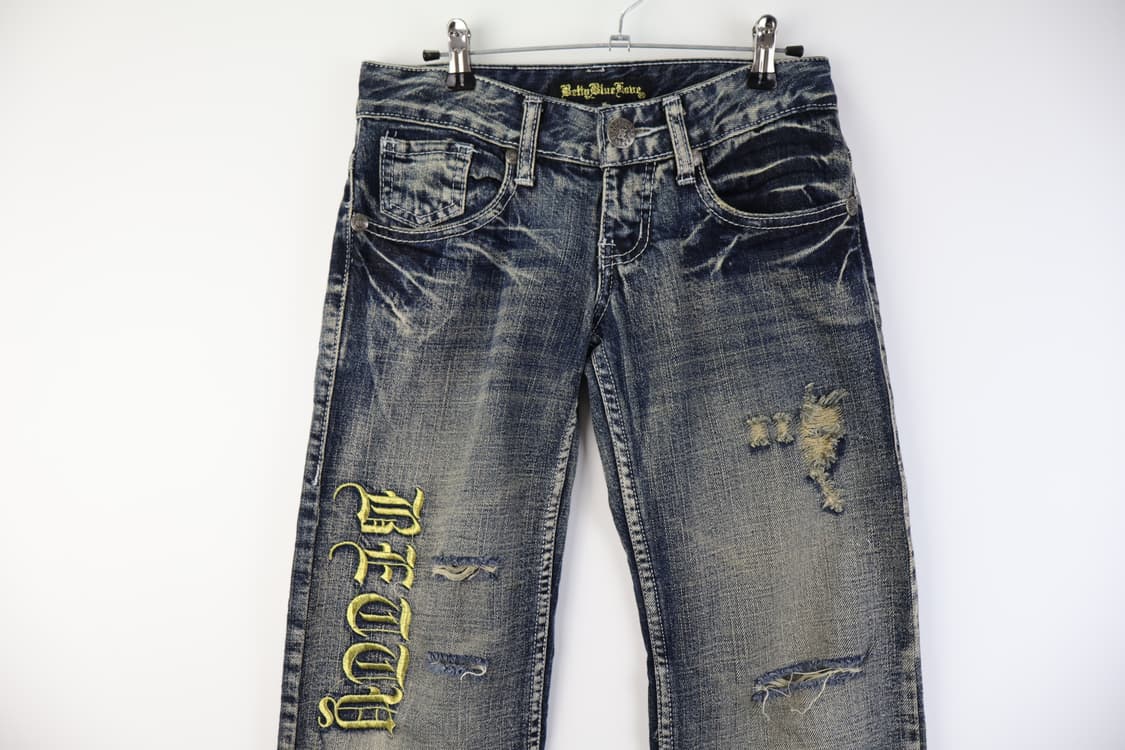 Jpn y2k printing damage detail jeans 상품이미지7