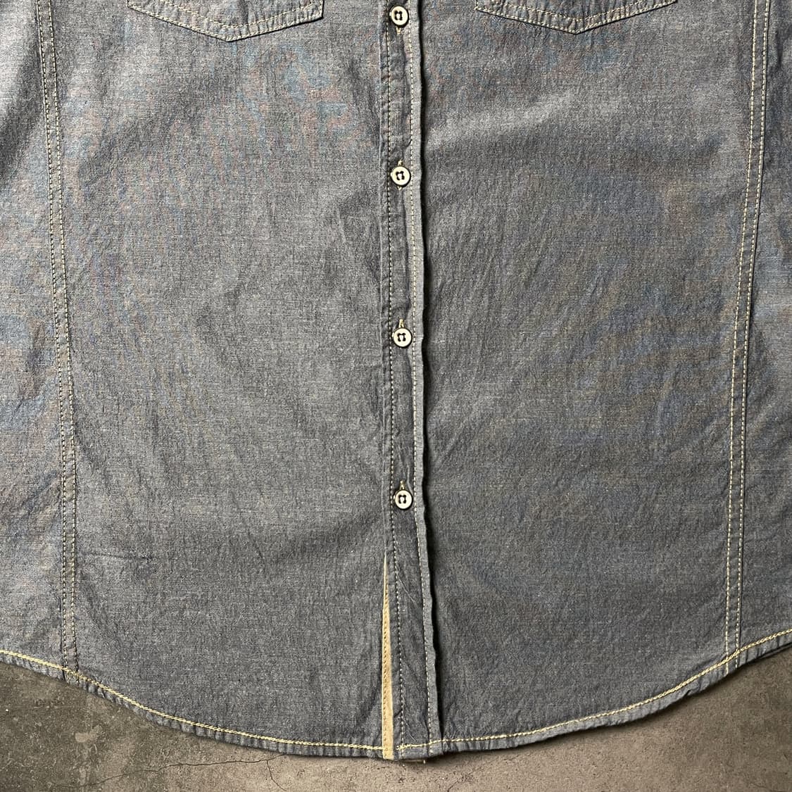 BRITCHES 빈티지 코튼 샴브레이 워크 셔츠 A00627 상품이미지5