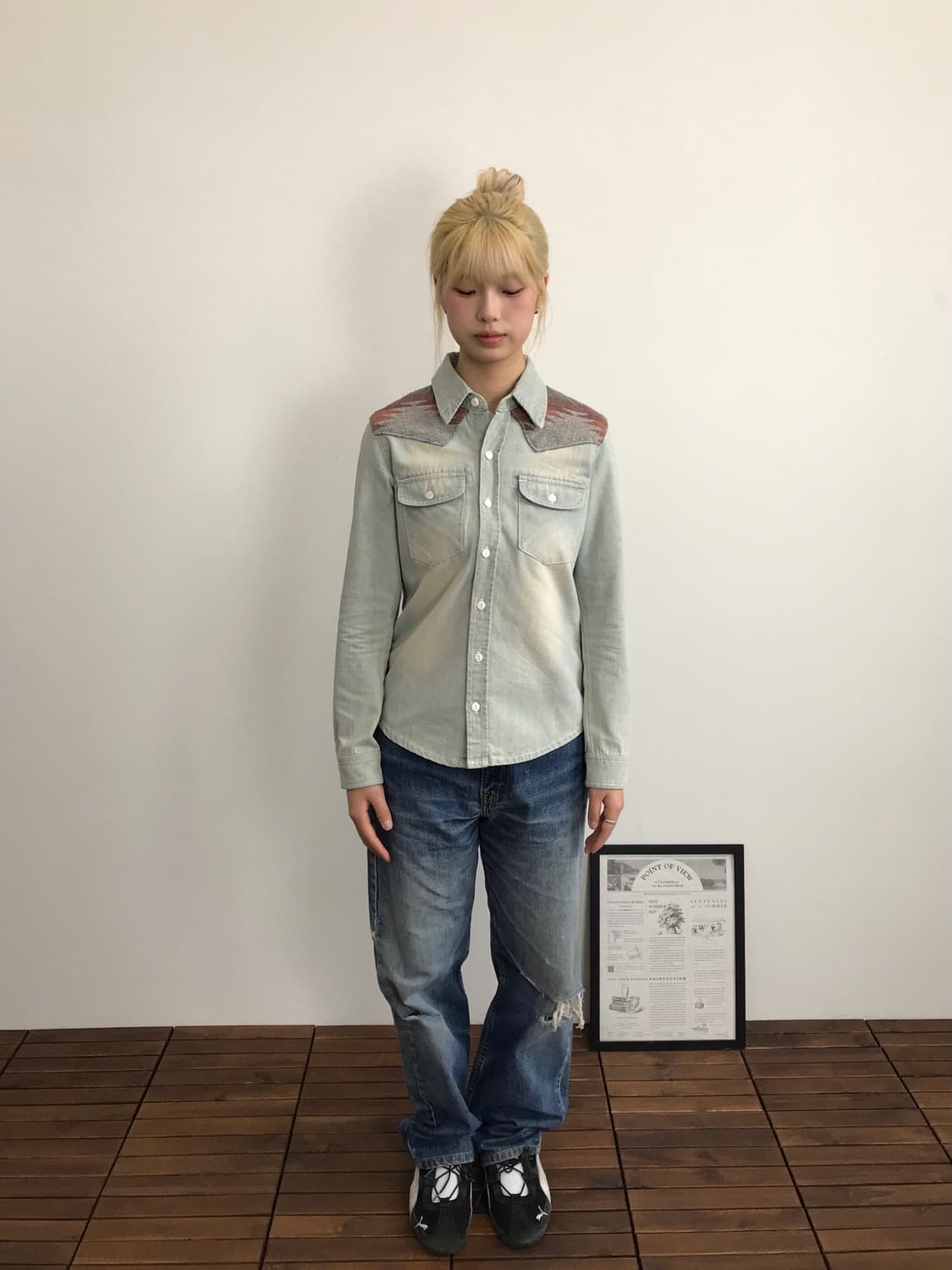 Anti Ballistic Native Pattern Denimshirt 상품이미지1