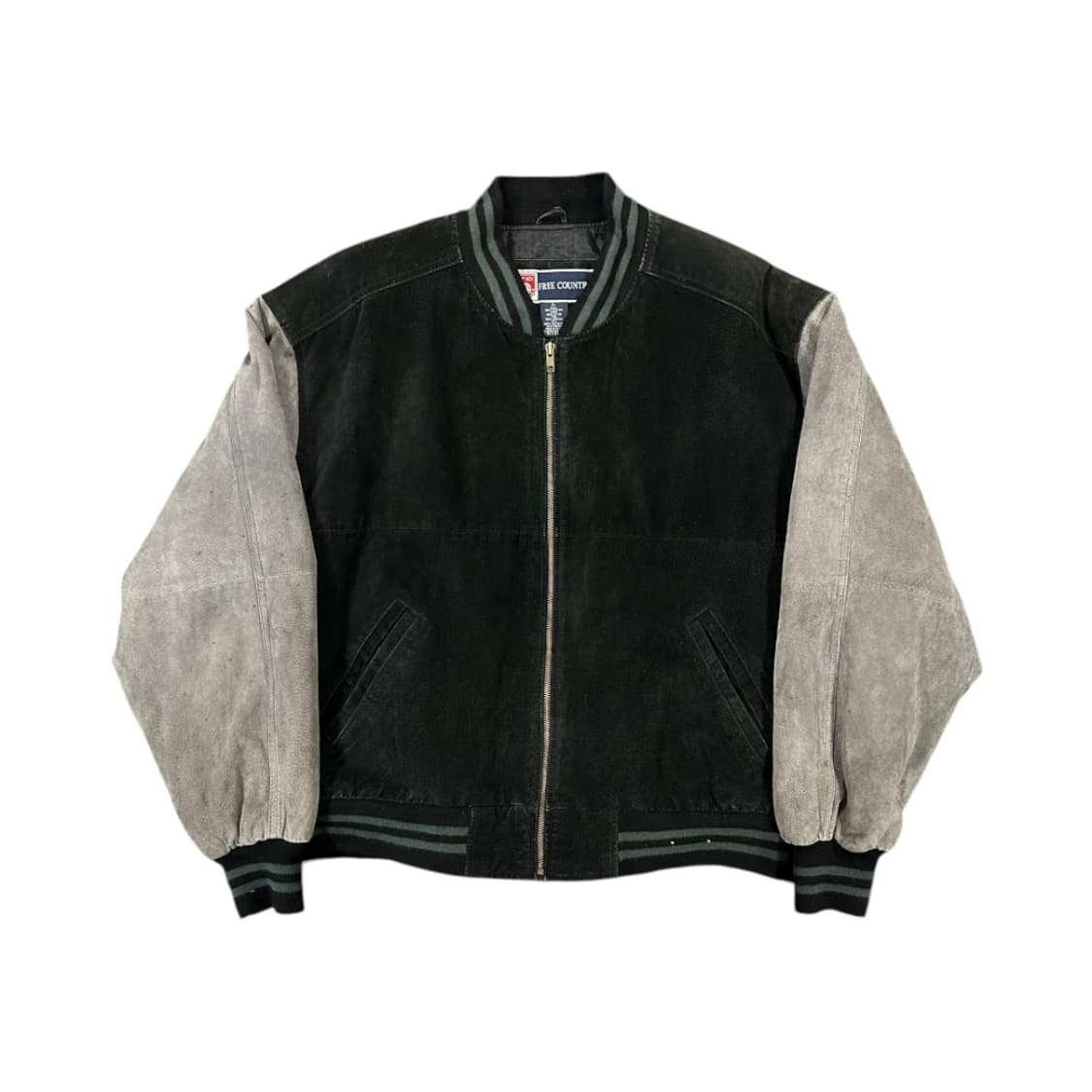 L) 프리컨트리 블랙 레더 스타디움 점퍼 OJ-050 상품이미지1