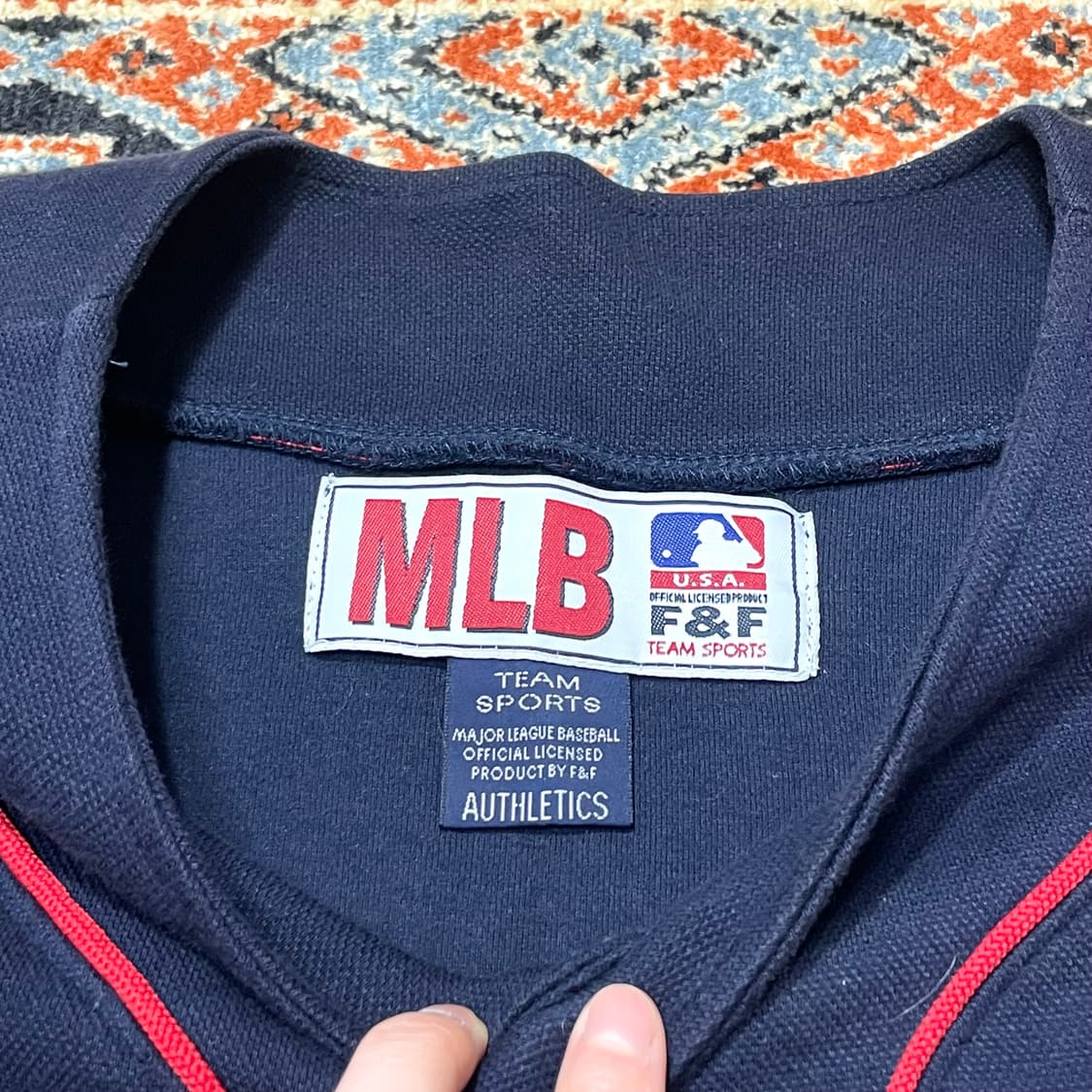 MLB 메이저리그 애틀란타 네이비 반팔 유니폼셔츠 남성105 상품이미지3