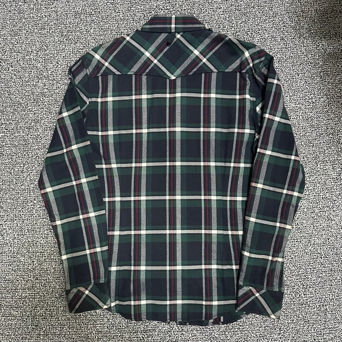 (L) 후부 FUBU 그린 체크 셔츠 상품이미지4