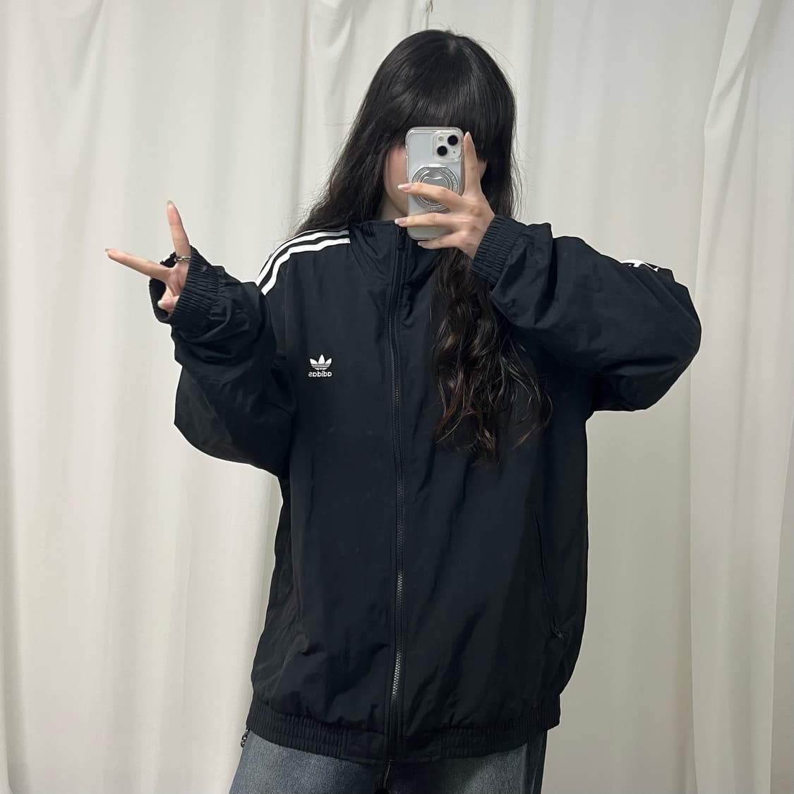 Adidas black firebird windbreaker  상품이미지2