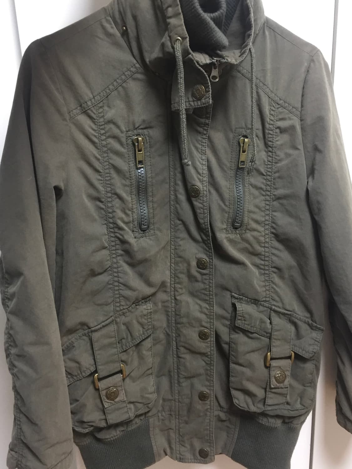 y2k 카키 집업 자켓 상품이미지1