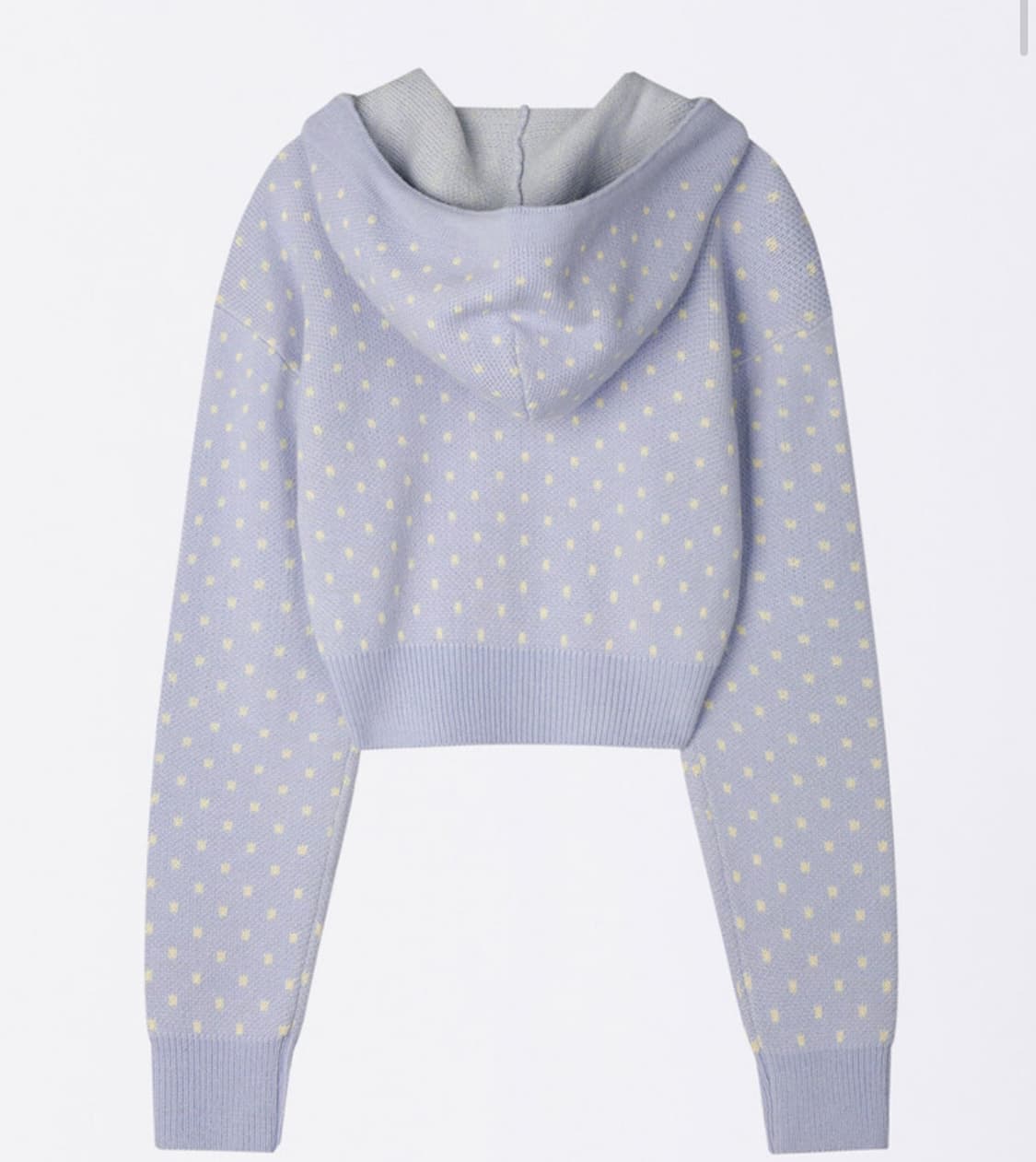 Sculptor snowflake knit zip-up misty blu 상품이미지2