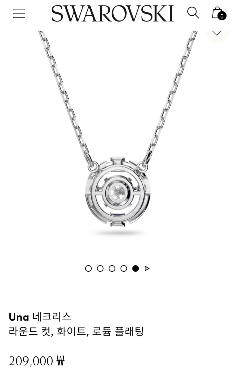 새제품)스와로브스키 댄싱 목걸이 정품 상품이미지3