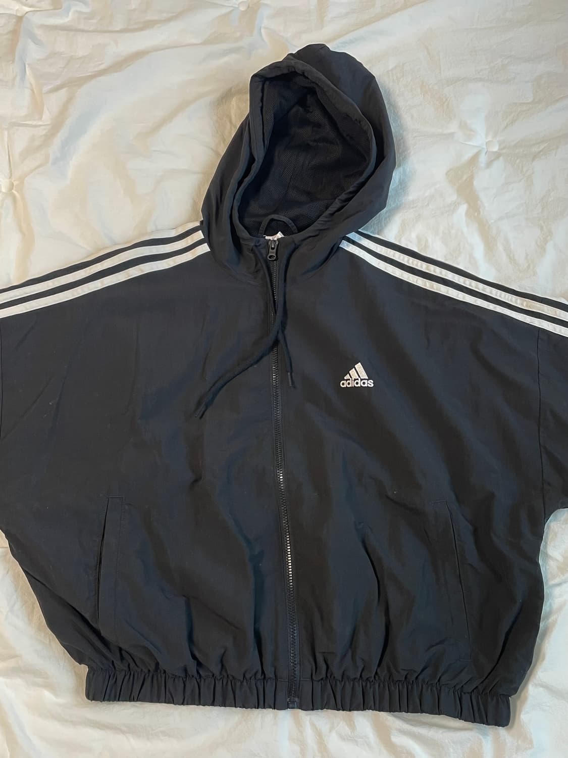 아디다스 바람막이 에센셜 3S 우븐 윈드브레이커 블랙 L 상품이미지5