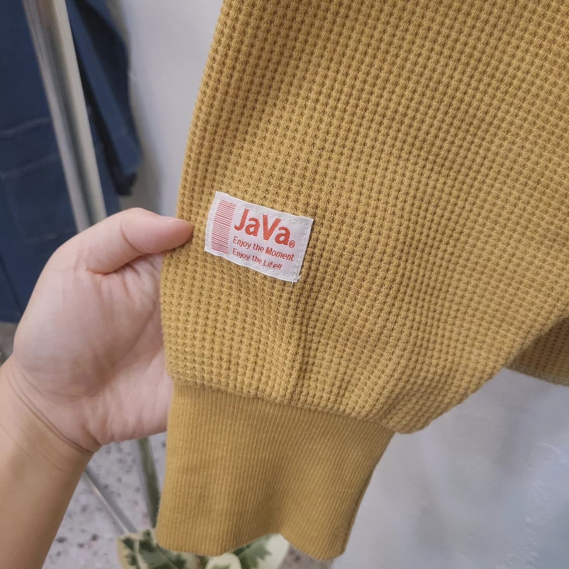 Java 머스터드옐로 와플 맨투맨 상품이미지6