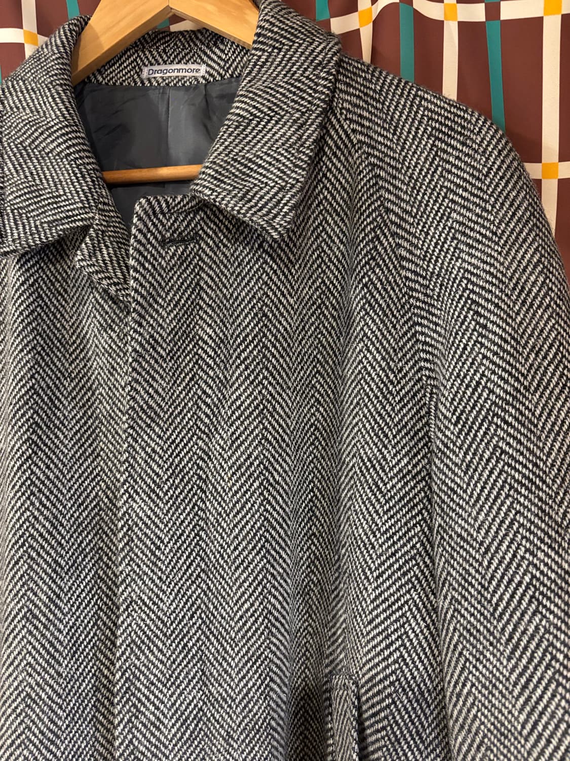 일본 헤링본 싱글코트 상품이미지3