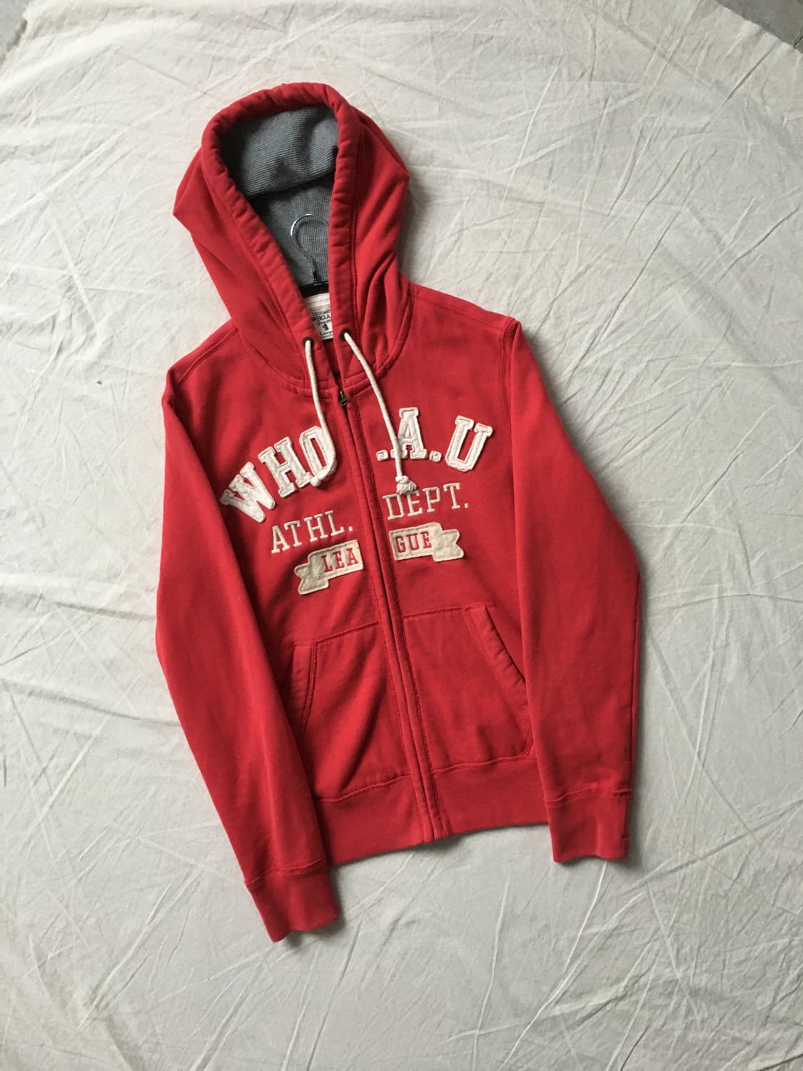 후아유 자수 패치로고 후드집업 상품이미지3