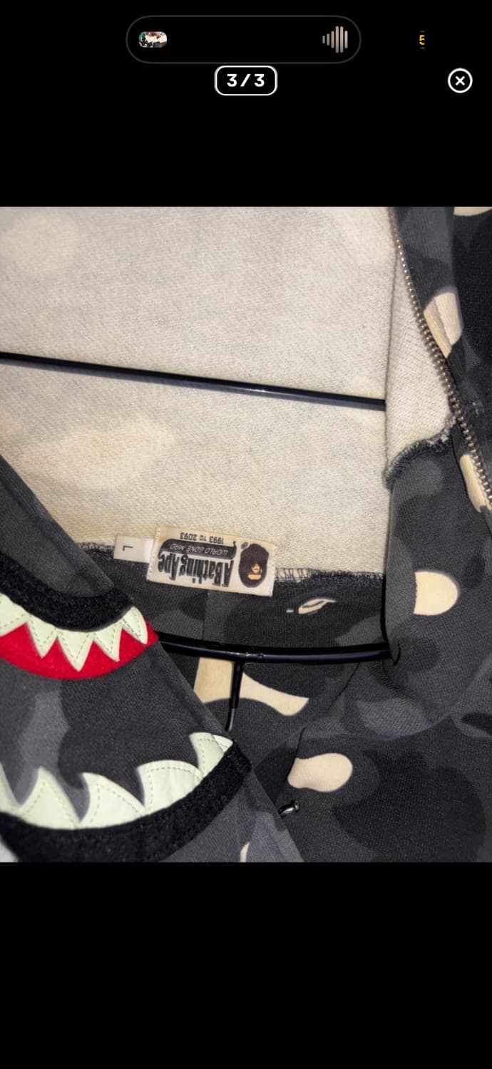 베이프 샤크 후드 구형 대장급 시티카모 L 상품이미지4