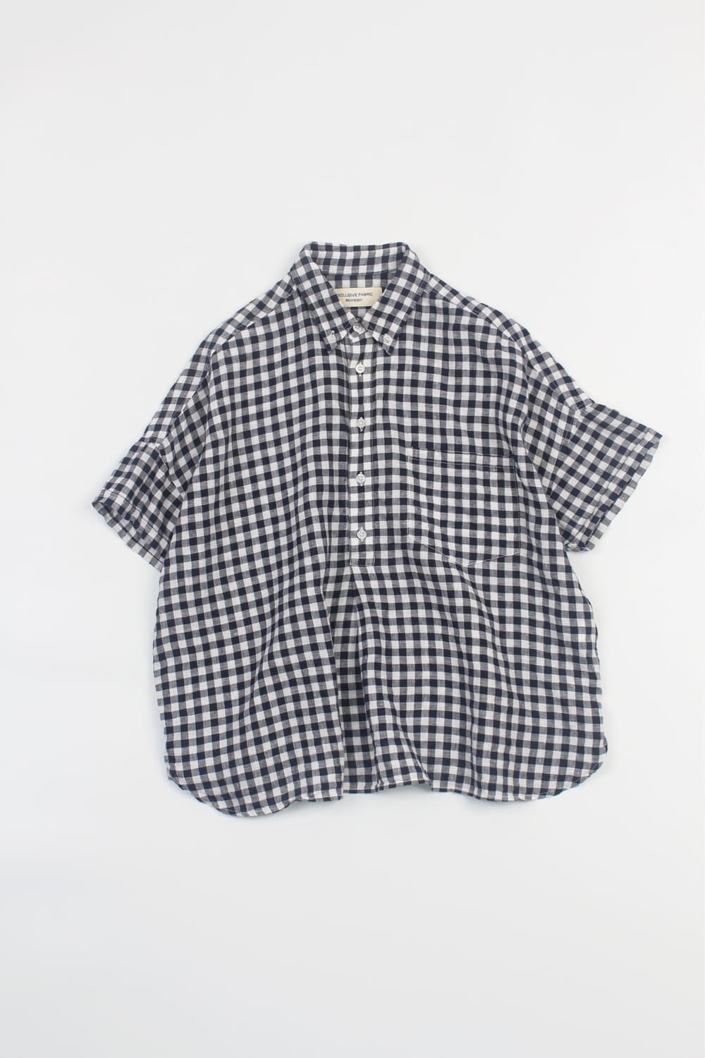 BEAMS BOY Gingham Check Linen Pullover S 상품이미지10