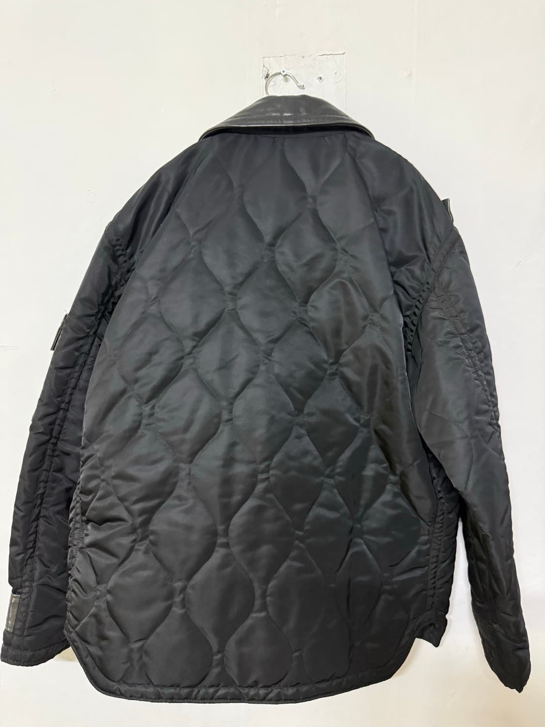 Schott NYC 퀼팅 레더 믹스 자켓 상품이미지5