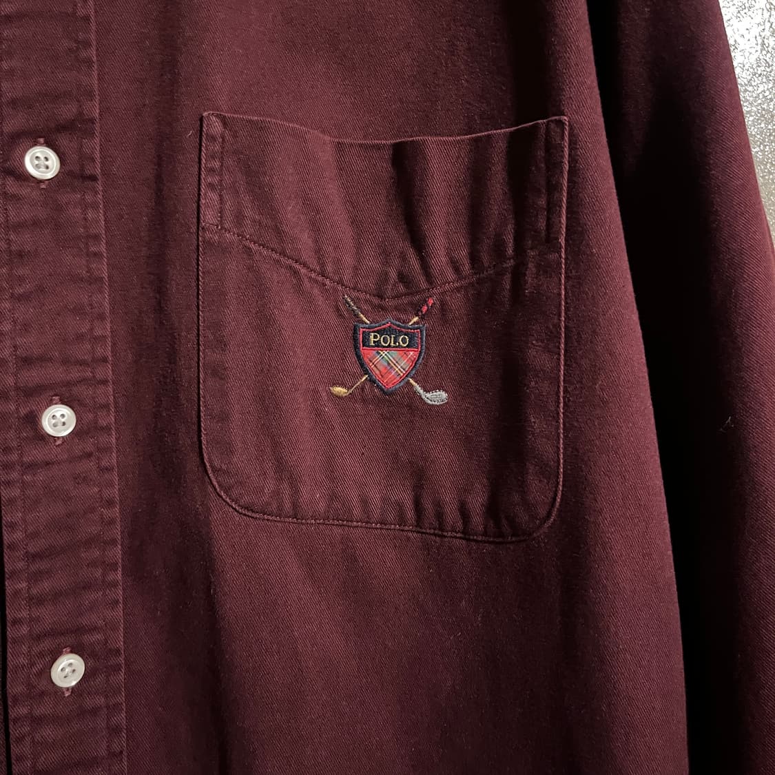 폴로랄프로렌 솔리드셔츠 버건디 상품이미지6