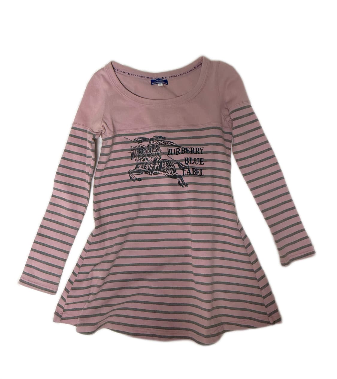 버버리 블루라벨 스트라이프 핑크 원피스 롱슬리브 상품이미지1
