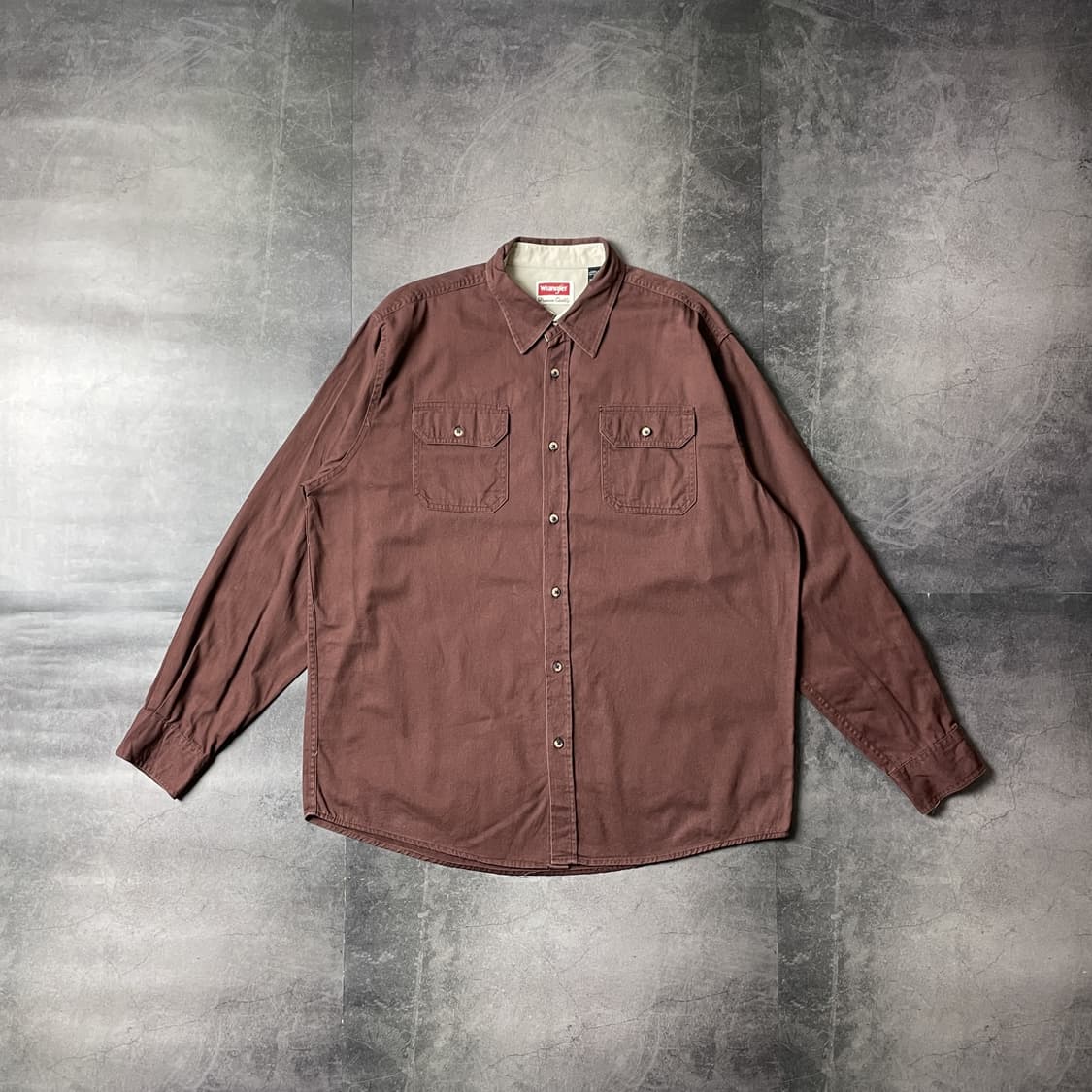 WRANGLER 랭글러 빈티지 브라운 코튼셔츠 A00400 상품이미지1