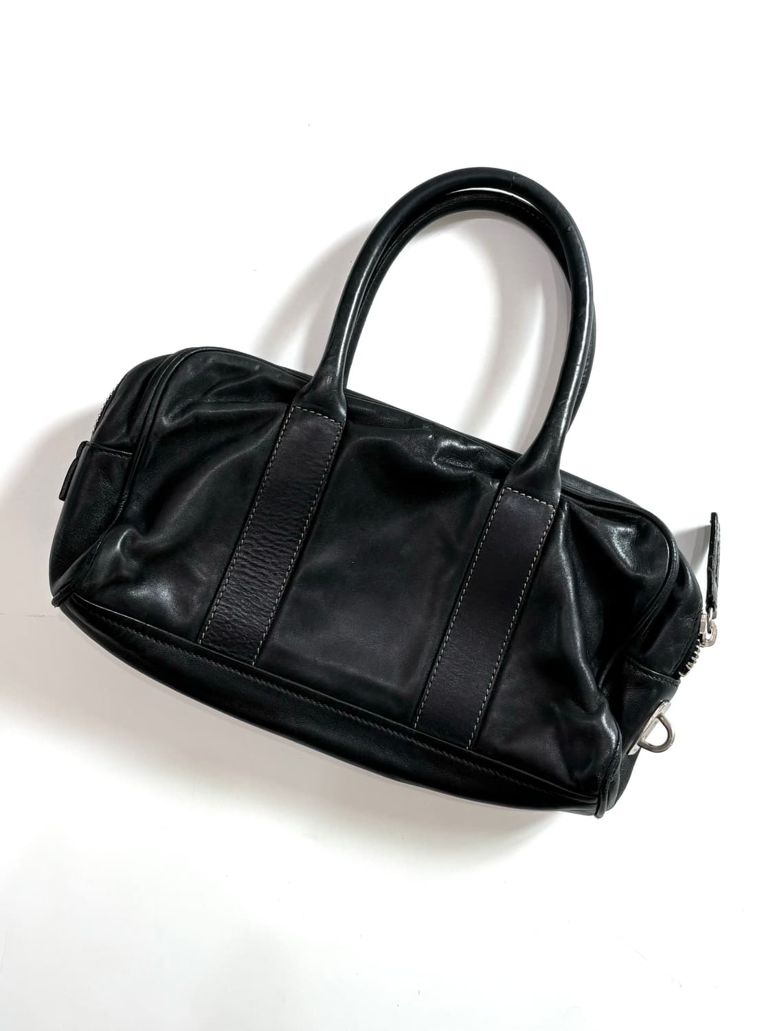 Prada 프라다 블랙 레더 토트백 상품이미지4