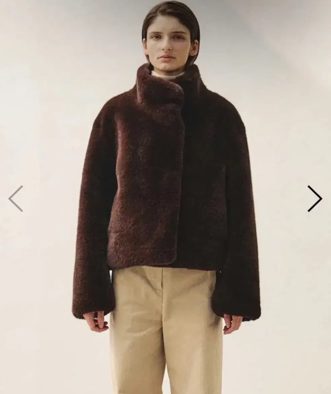 모한 하이넥 퍼자켓 브라운 s 상품이미지1