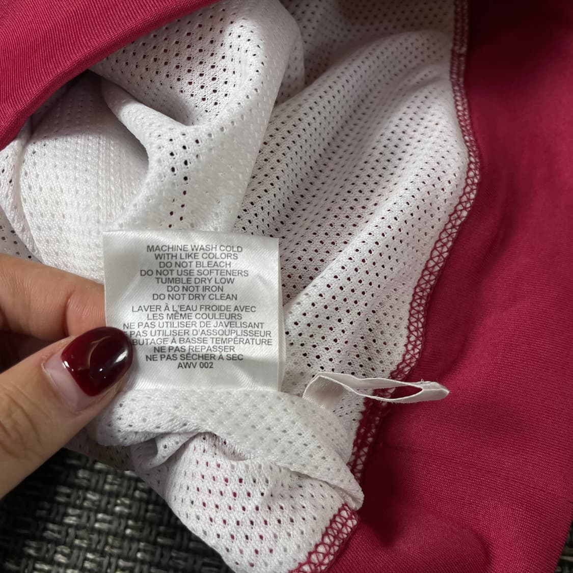  아디다스 핑크 레터링 로고 폴리 아노락 자켓 XL 상품이미지6