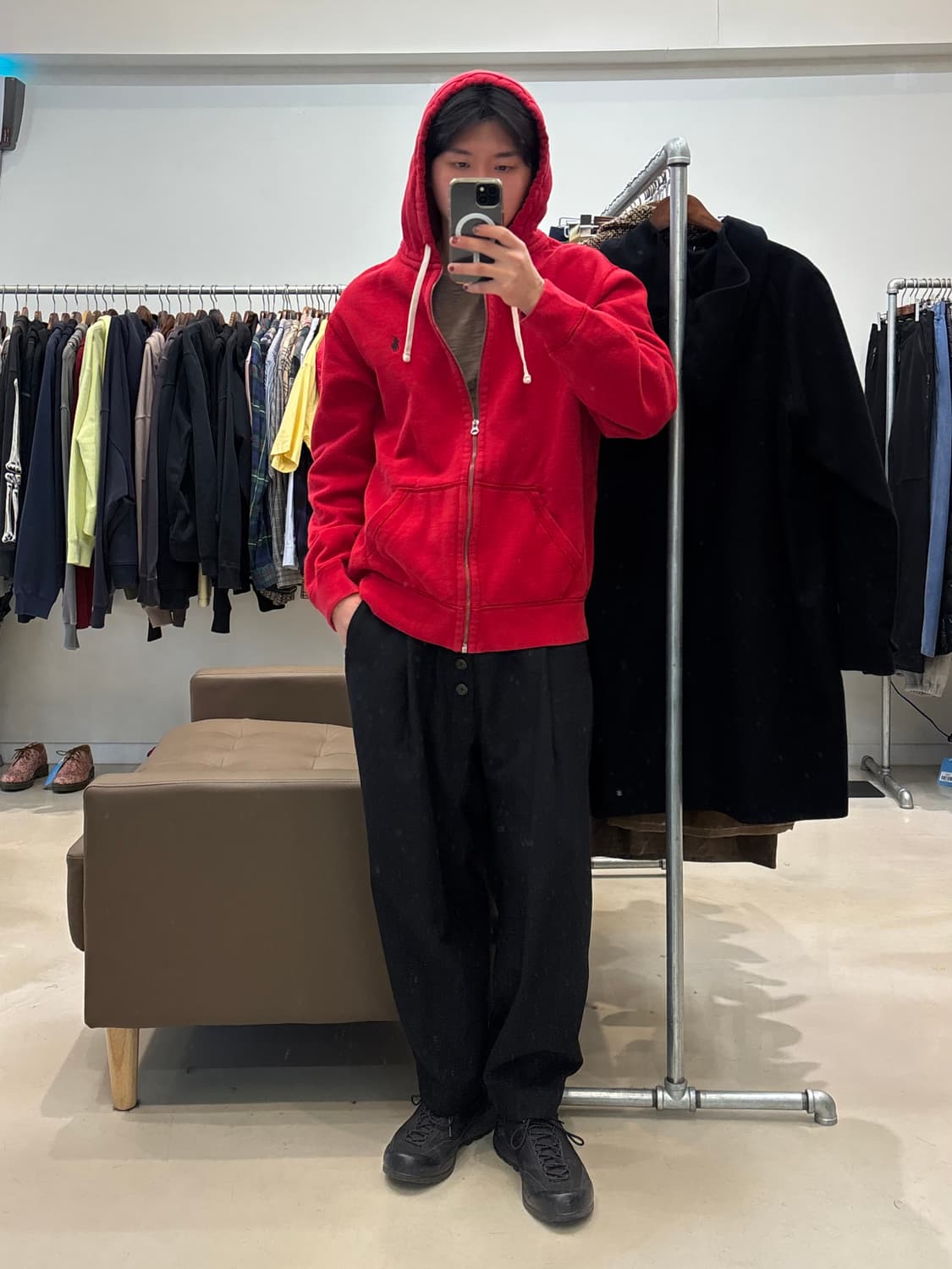 폴로 랄프로렌 와플 후드집업 상품이미지6