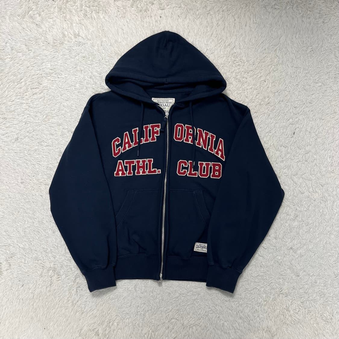 Who A U navy zip-up hoodie 상품이미지4