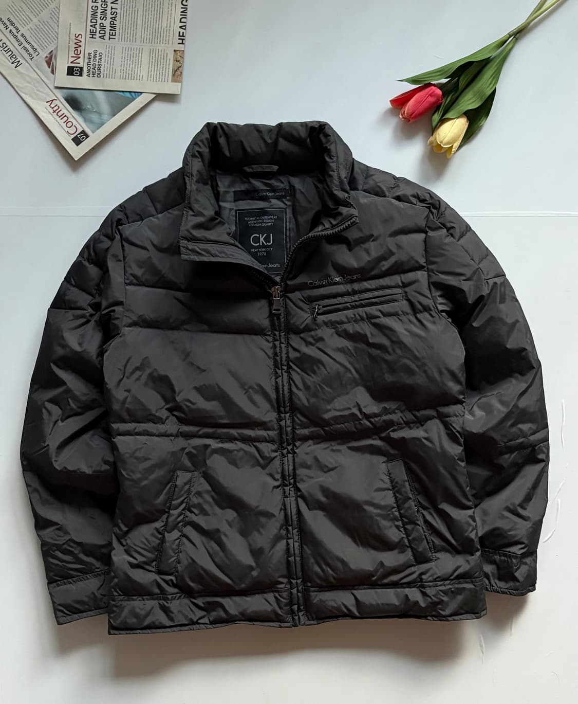 켈빈클라인 그레이 푸퍼 재킷 상품이미지3