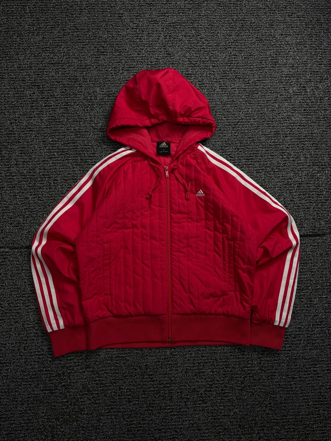 00s 아디다스 올드스쿨 경량 퀼팅 후드 점퍼 1840 상품이미지2