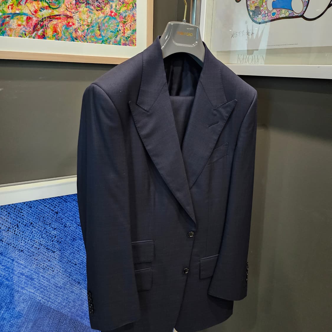 톰포드 네이비 울 실크 윈저 수트 셋업 상품이미지2