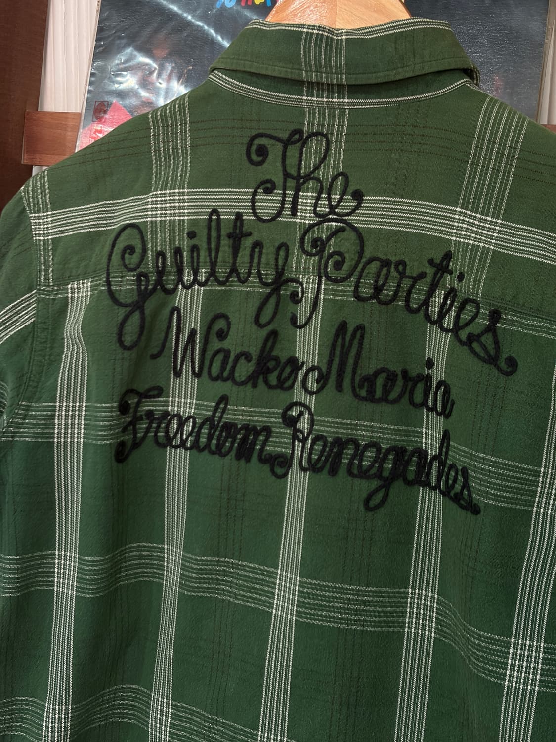 J38 와코마리아 자수 코튼 체크 셔츠 S 상품이미지6