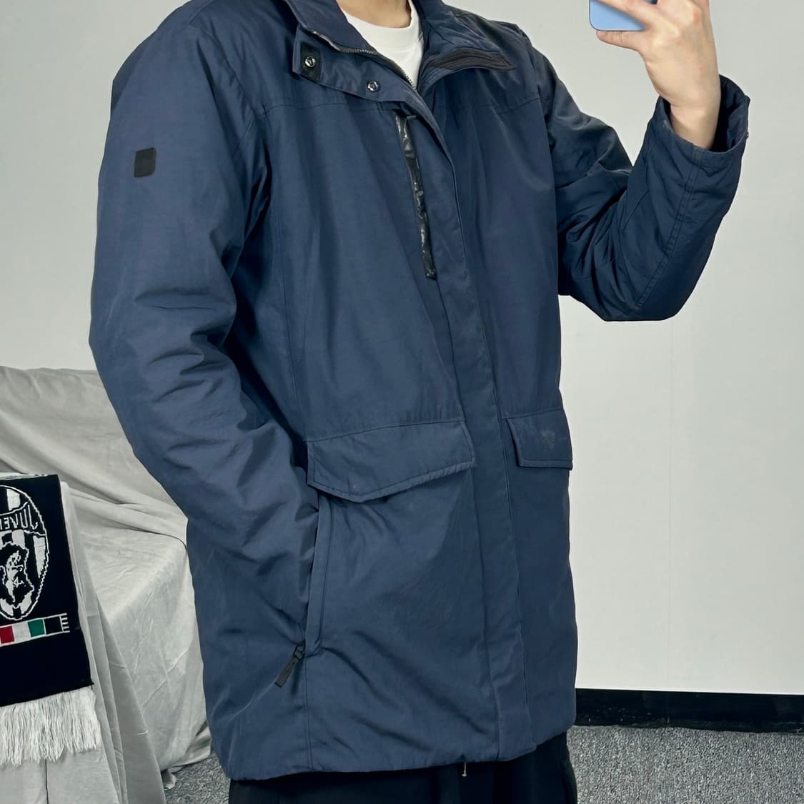 노스페이스 네이비 퀄팅 자켓 코트 패딩 L  상품이미지1