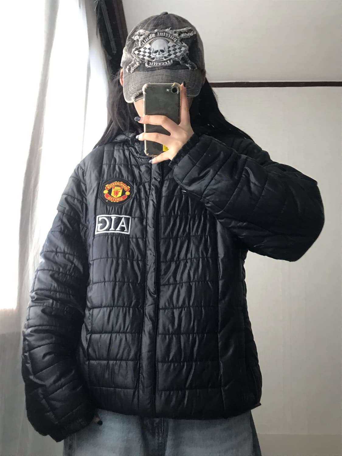 나이키 맨유 후드 경량패딩 상품이미지1