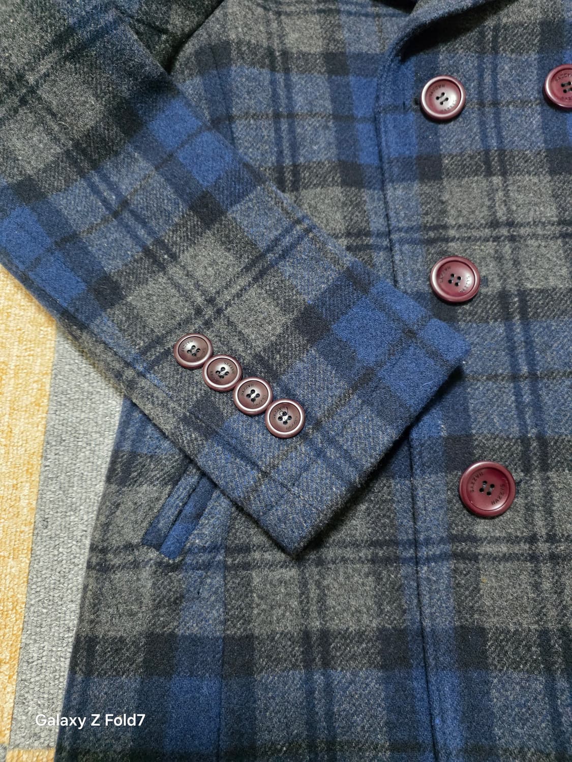 헤지스 모직 코트 타탄 체크 피코트 [95] 상품이미지9